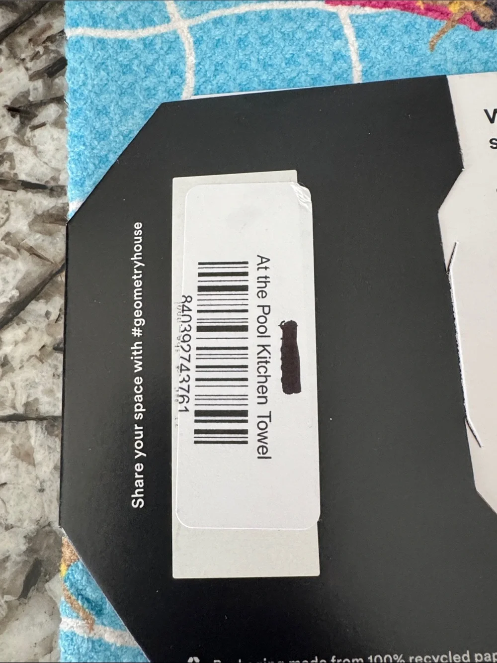 Geometry At The Pool Kitchen Tea Towel